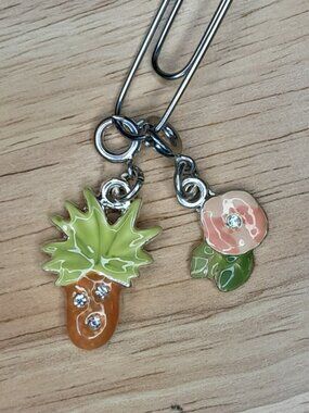 Gymboree Pineapple and Hibiscus Flower Charms Vintage 2005 Aloha Wahine Line
